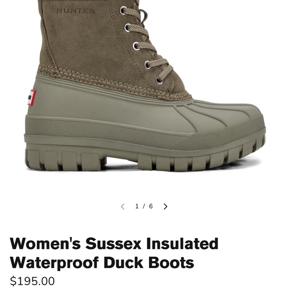 Hunter Olive Lace-Up Boots - Picture 8 of 8